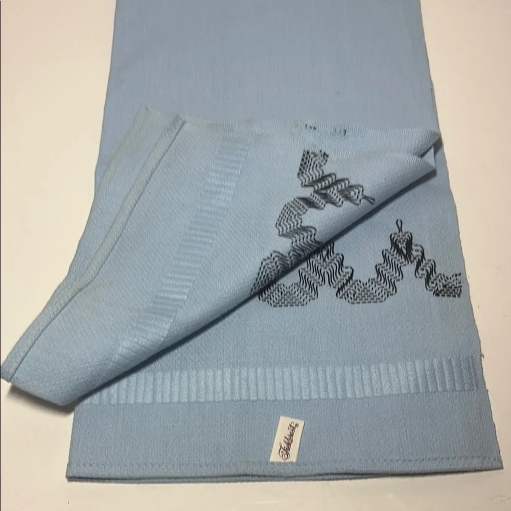 Fieldcrest Blue Hand Towel with Embroidery